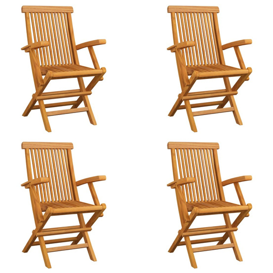 Chaises pliables de jardin 4 pcs Bois