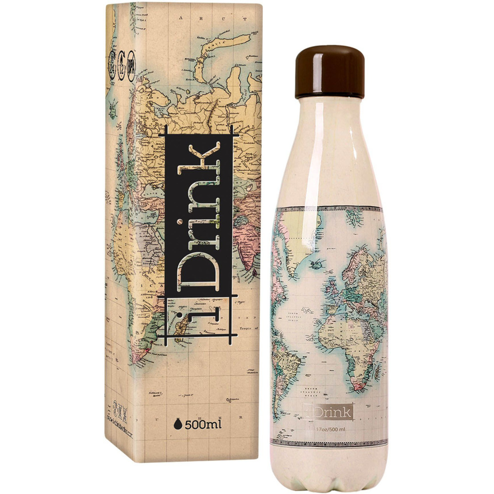 Bouteille isotherme décorée 500 ml carte