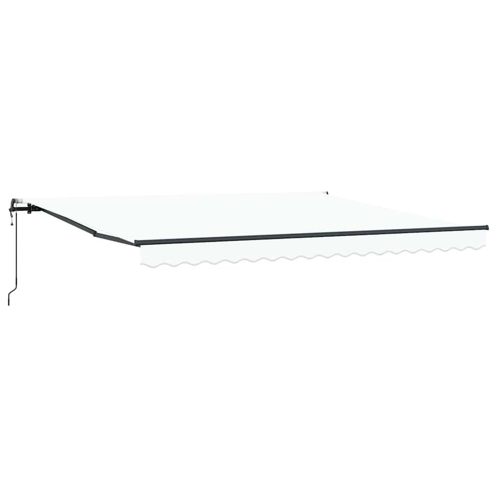 Auvent rétractable blanc 400 × 350 cm tissu et aluminium