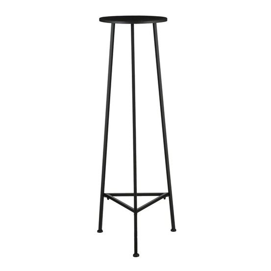 Mica decorations adine table de plantes - h120 x ø35 cm - métal - noir