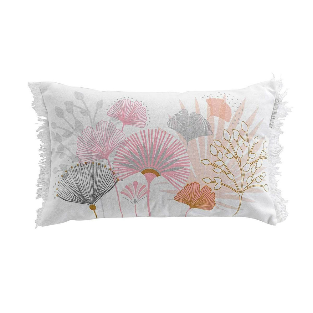 Coussin déco à franges 