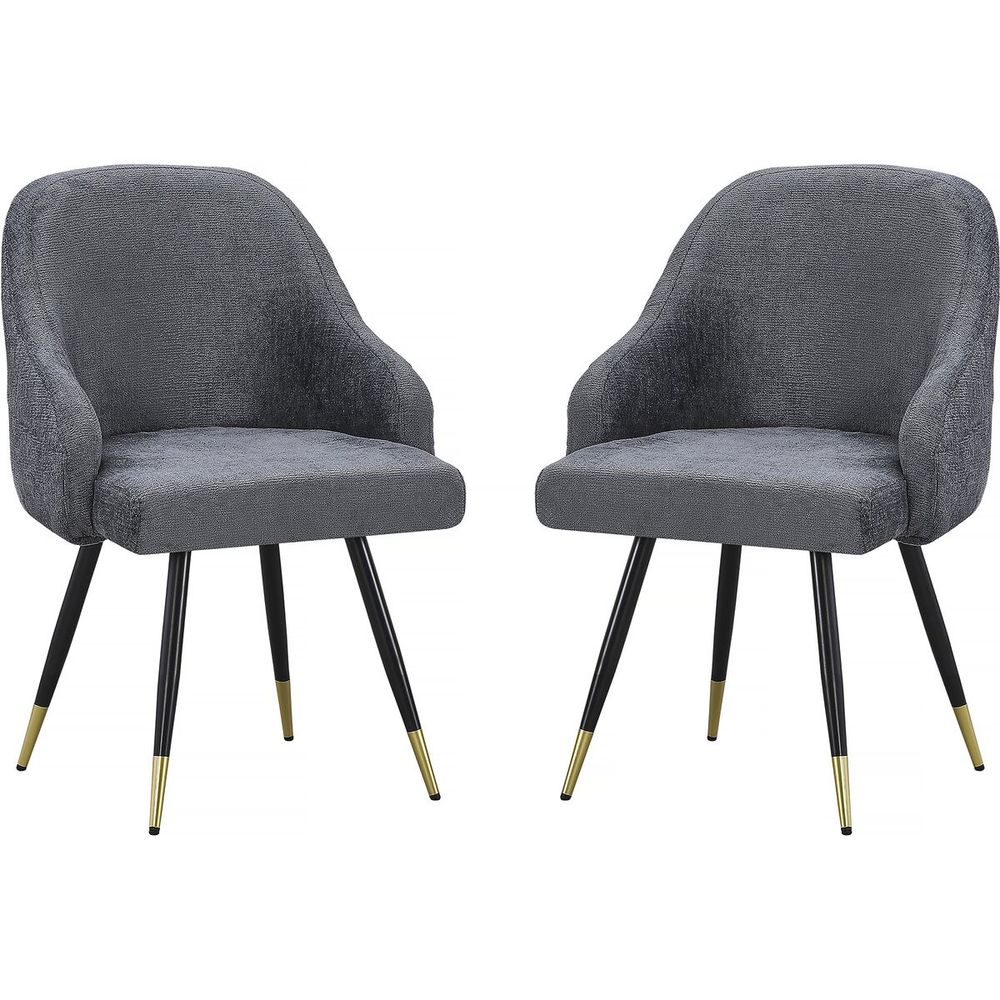 Lot de 2 chaises en tissu 