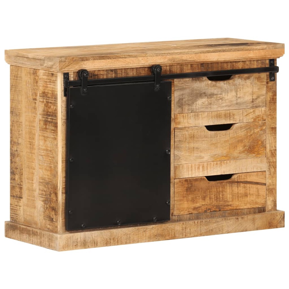 Buffet bahut commode armoire meuble de rangement organisateur cuisine salle de séjour salon 80 x 30 x 55 cm bois de manguier