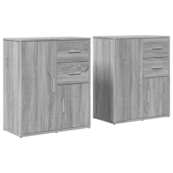 Buffet bahut commode armoire meuble de rangement organisateur cuisine salle de séjour salons lot de 2 sonoma 60 x 31 x 70 cm