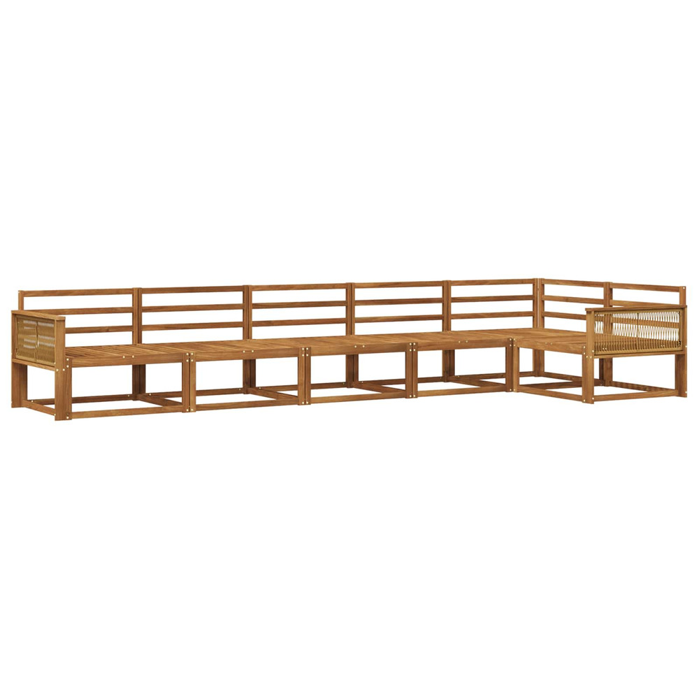 Ensemble de canapés d'extérieur 6 pcs naturel