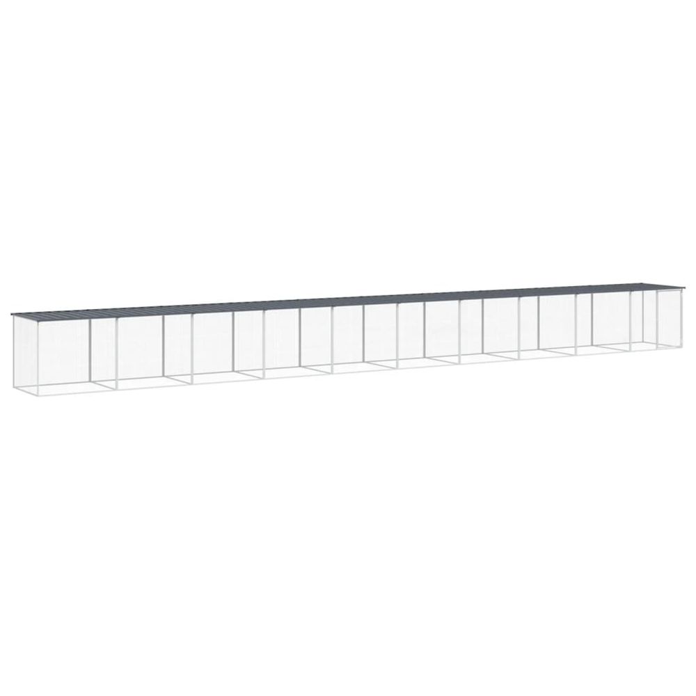 Poulailler avec toit anthracite 1003x98x90 cm acier galvanisé