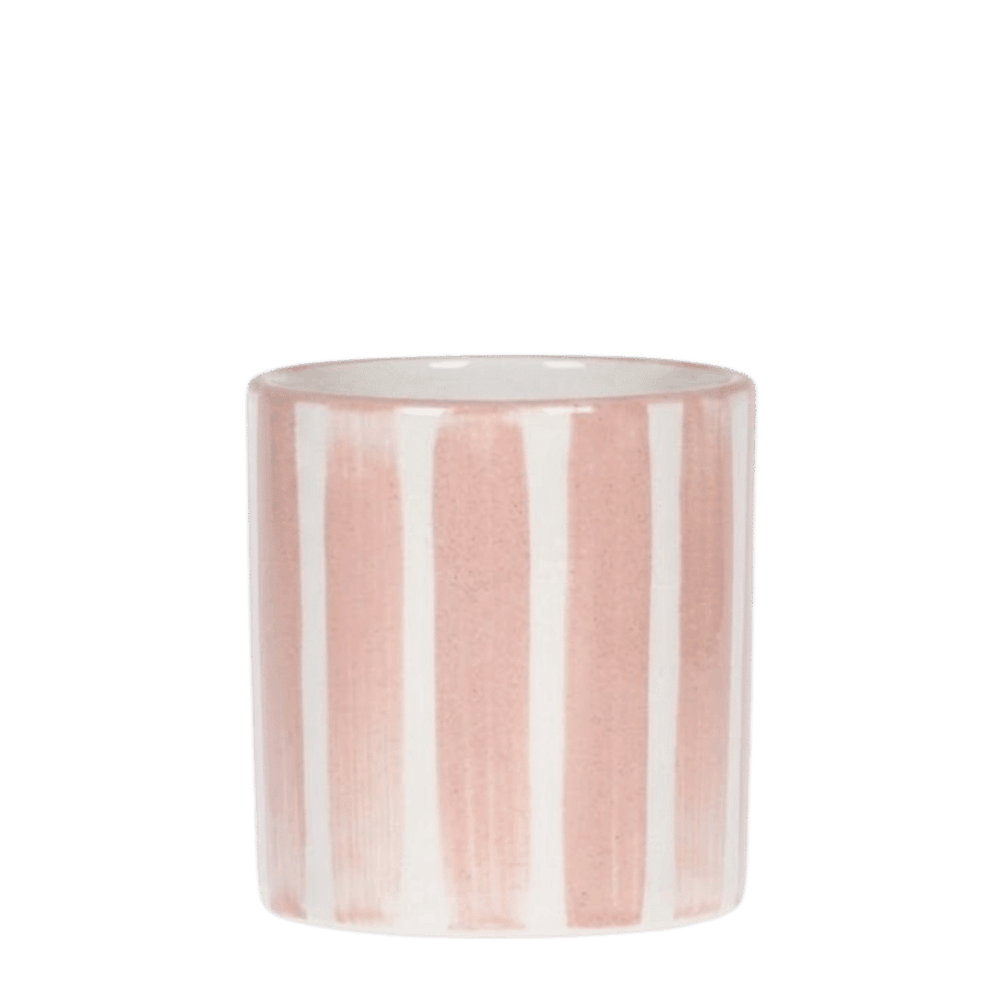 Cache-pot painted stripe nude - ø9 cm x h10,5 cm