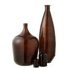 Vase ovale verre marron 27x81cm