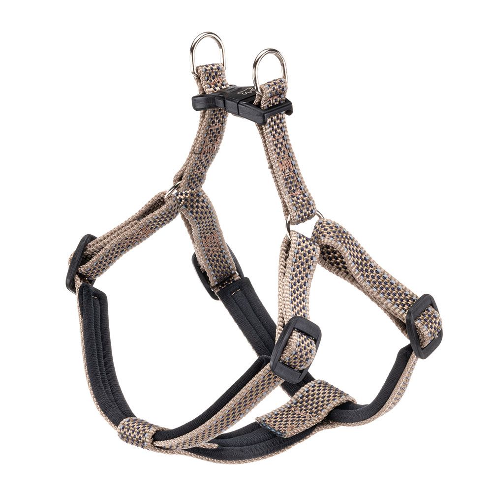 Harnais pour chiens taille moyenne réfléchissant daytona deluxe medium, rembourré, marron-noir