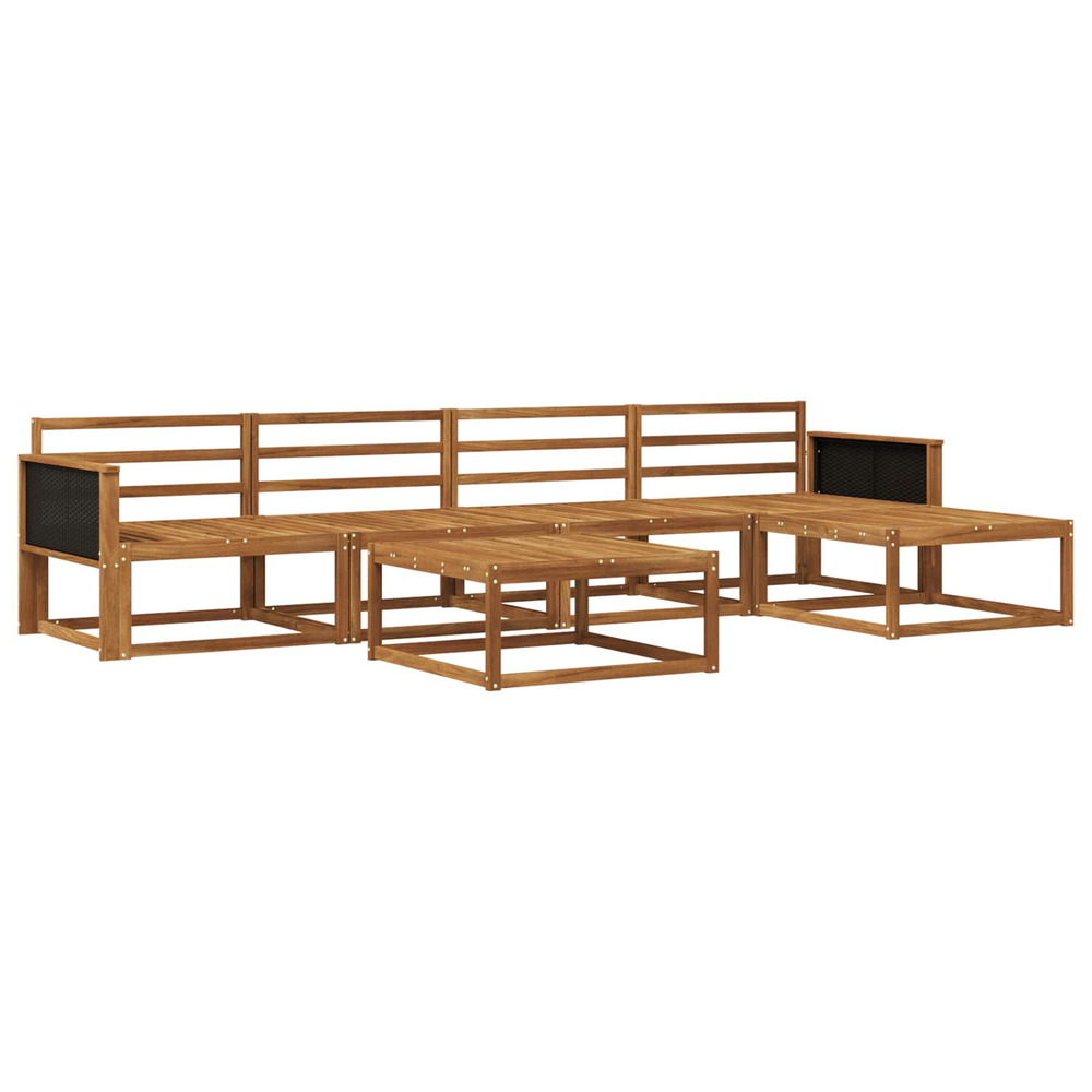 Ensemble de canapés d'extérieur 6 pcs naturel