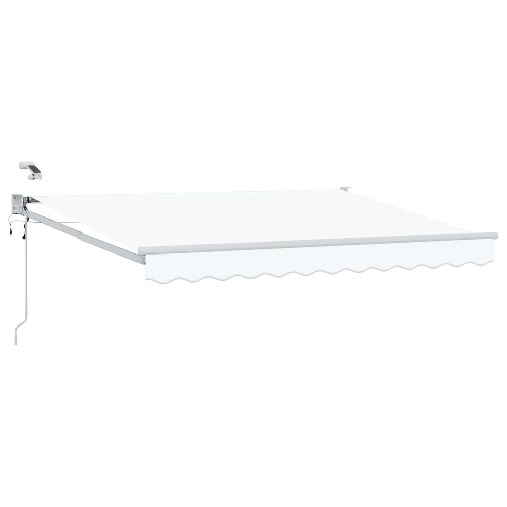Auvent rétractable électrique blanc 3,5 x 2,5 m