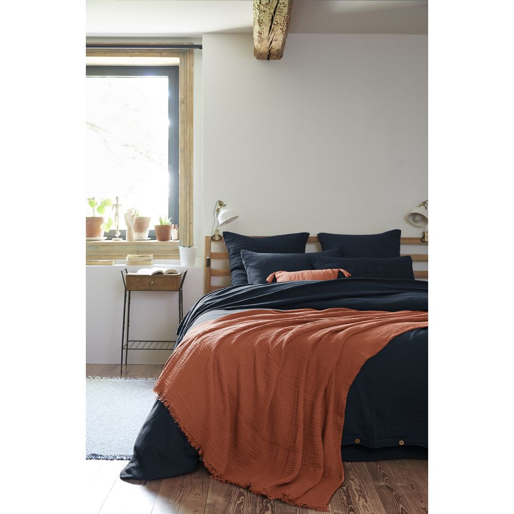 Plaid quadruple gaze de coton gaia