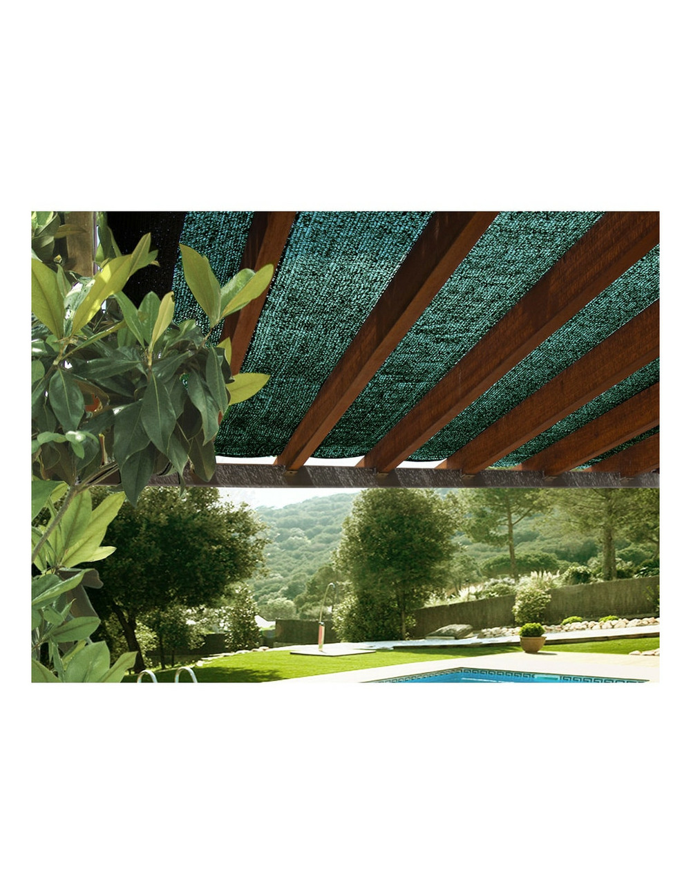 Rouleau de maille d'ombrage. Couleur vert 70% 4x5m edm