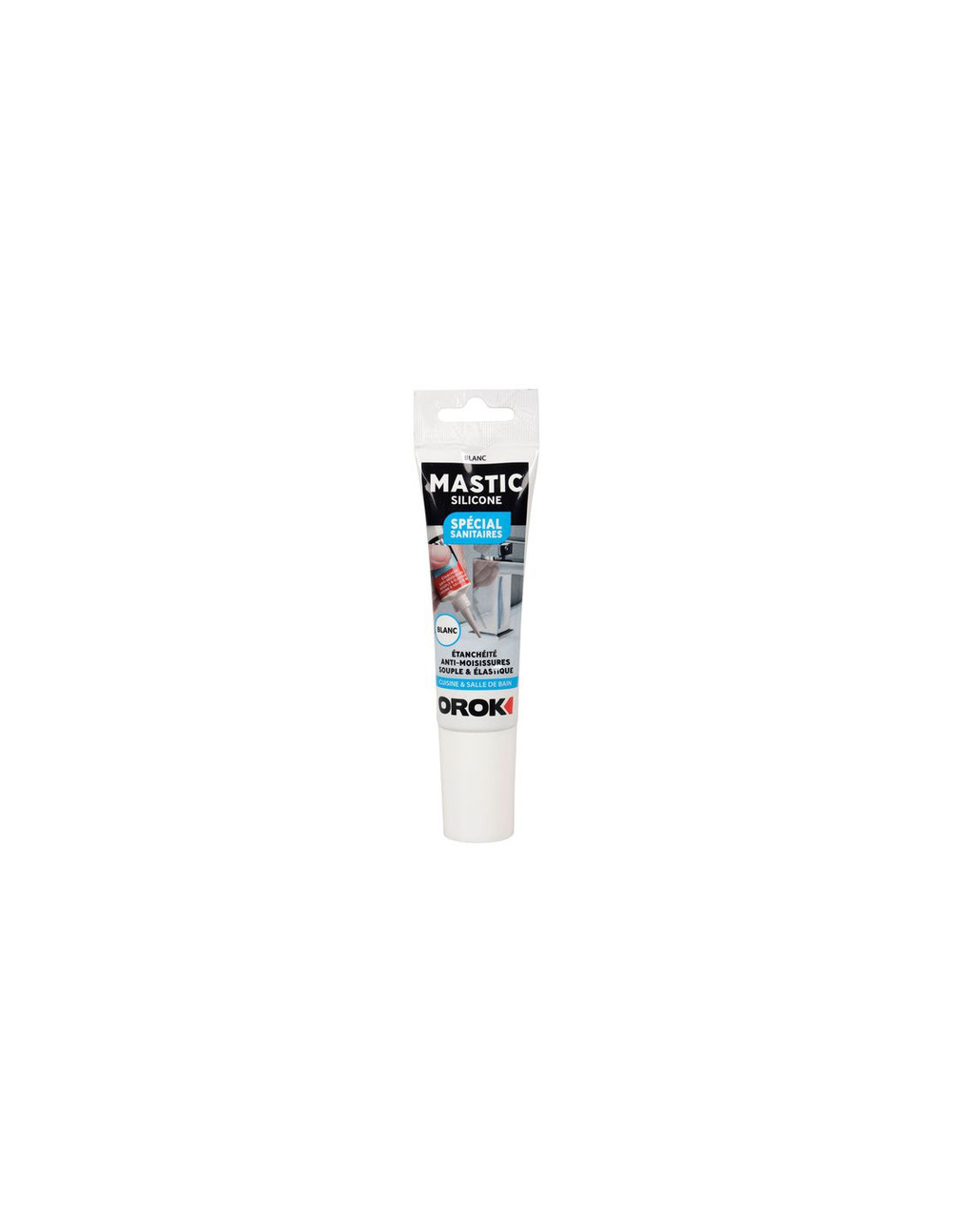 Mastic silicone spécial sanitaire 85ml blanc - orok