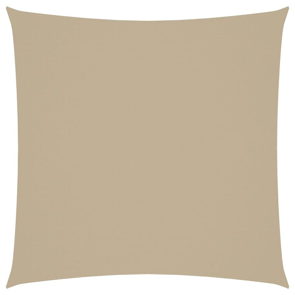 Voile de parasol tissu oxford carré 5x5 m beige