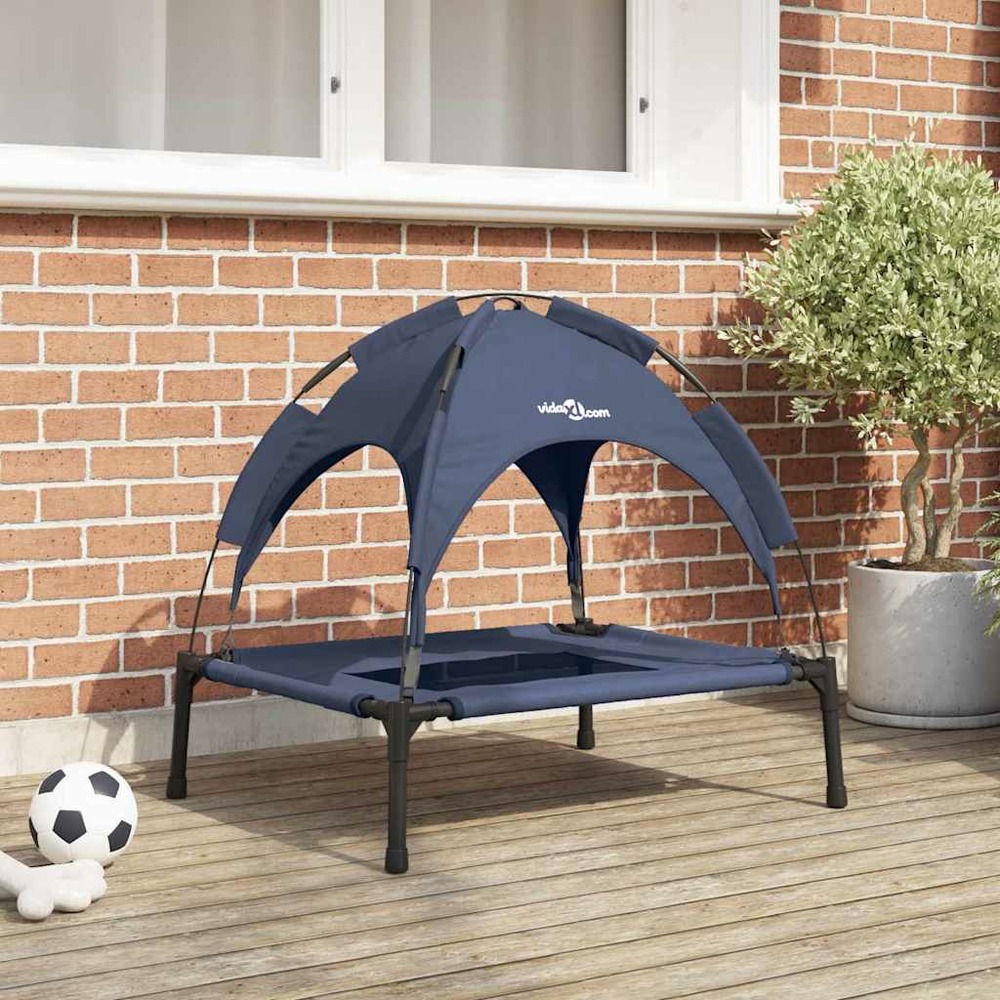 Lit pour chien bleu marine 92 x 77 x 82,5 cm acier