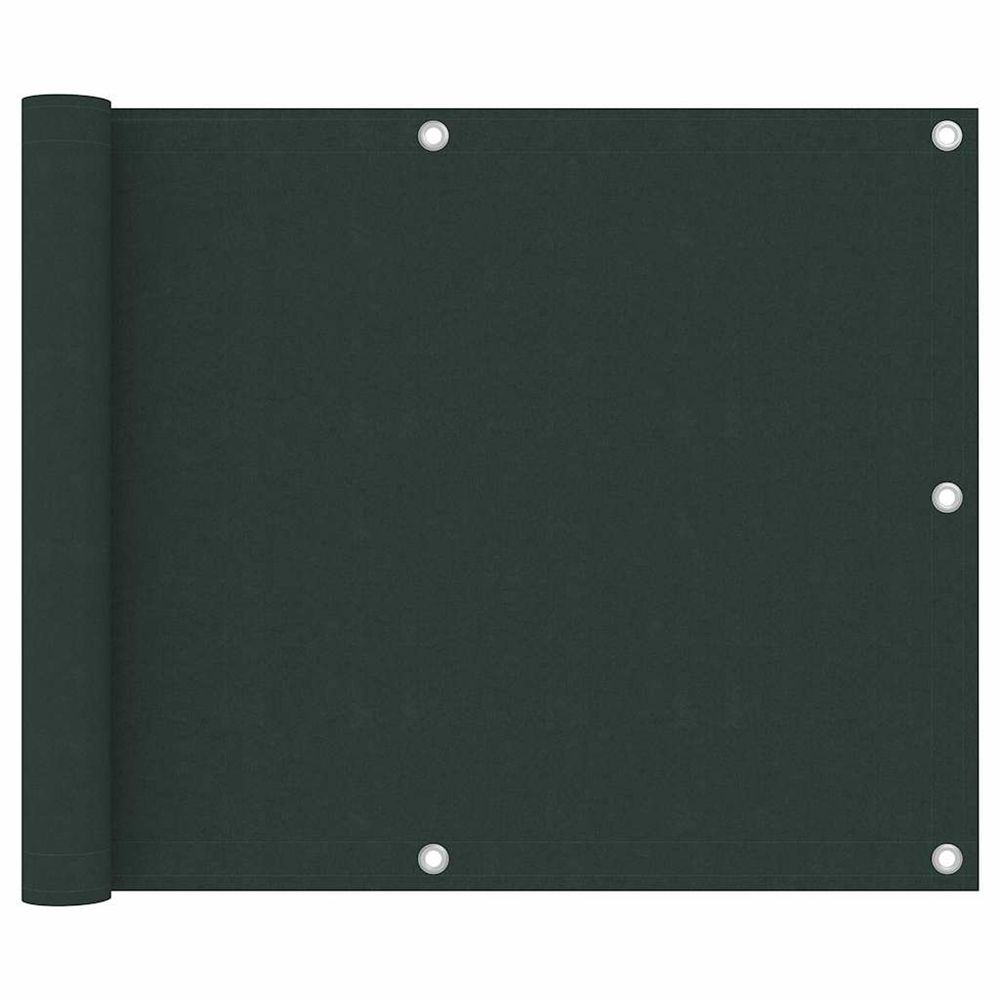 Écran de balcon vert foncé 75x400 cm tissu oxford