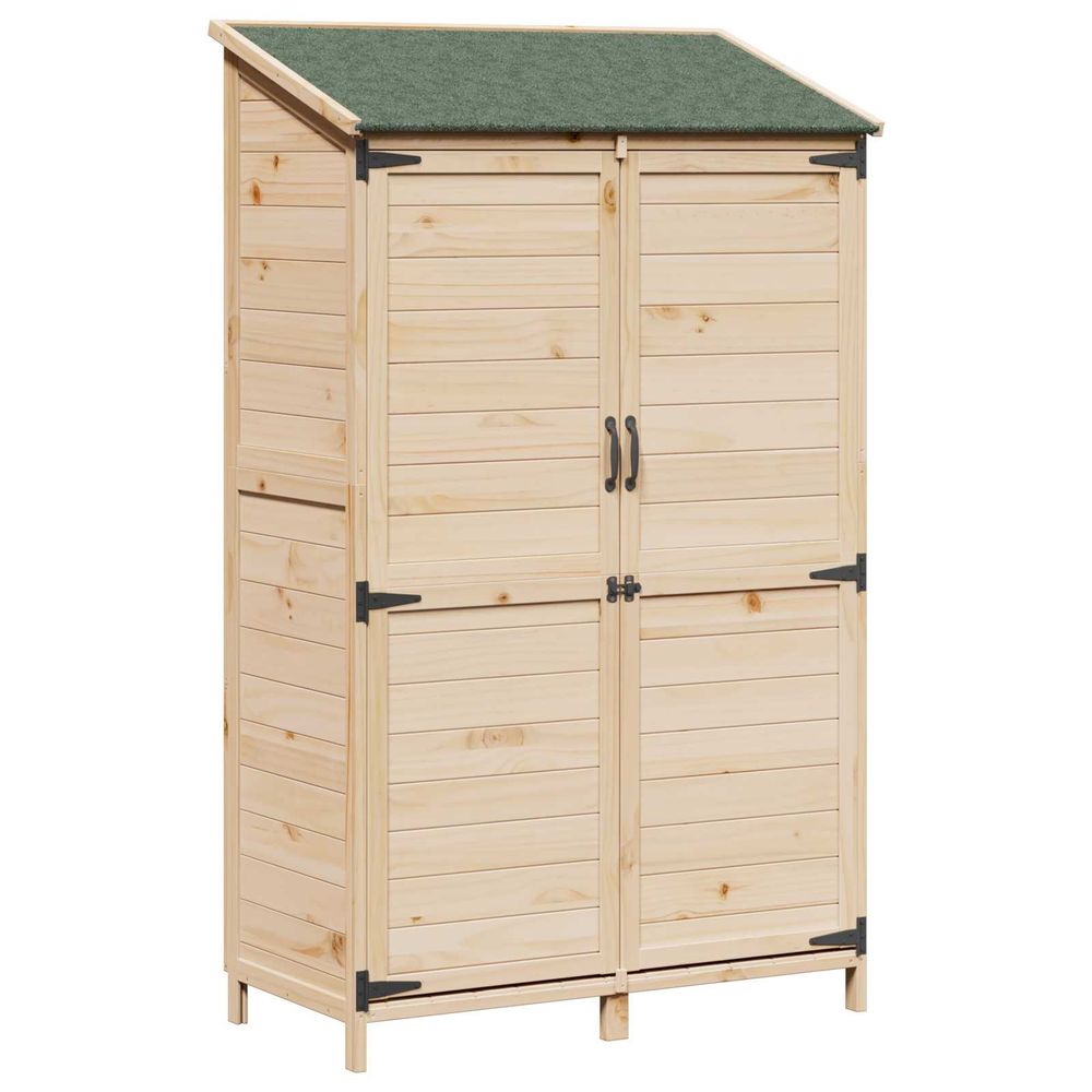 Abri de jardin naturel 106,5 x 56 x 176 cm bois de sapin massif