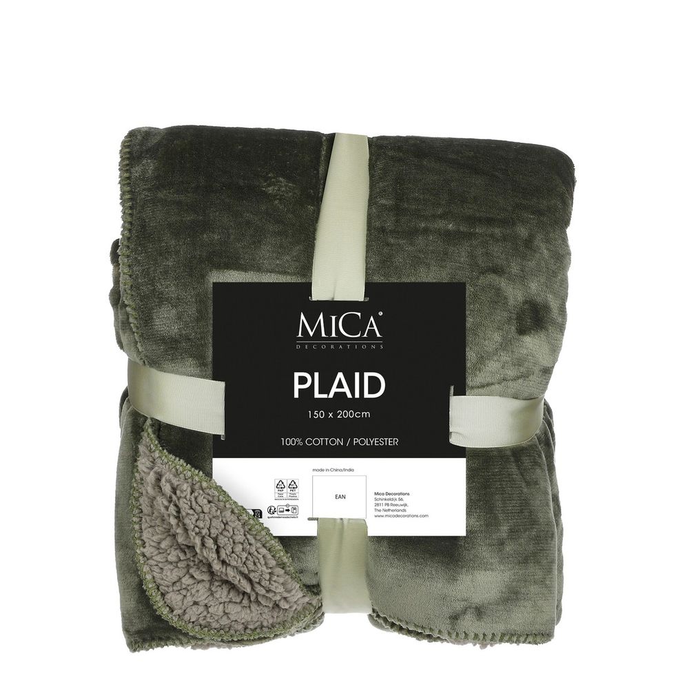 Mica decorations plaid polaire mardy - couverture réversible douce et chaude - plaid pour canapé, fauteuil ou lit - matière