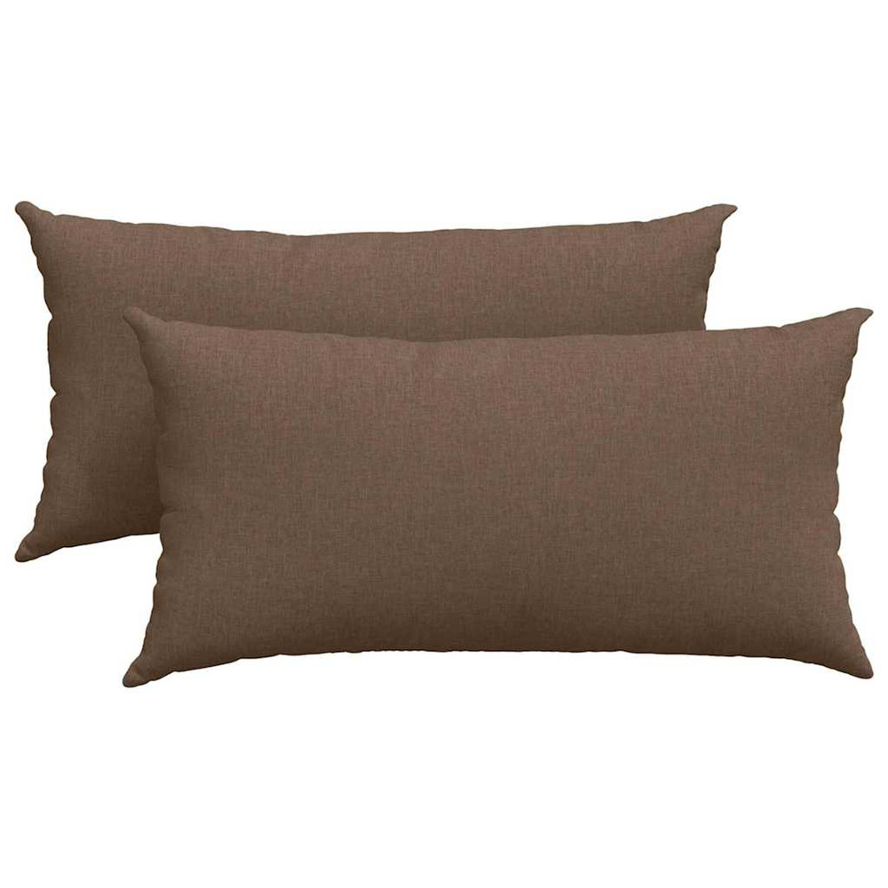 Coussins de canapé 2 pcs marron 80 x 40 cm tissu