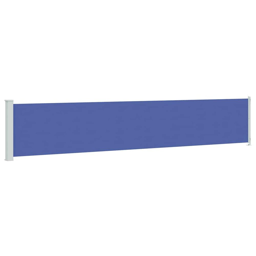 Auvent latéral rétractable de patio 117x614 cm bleu