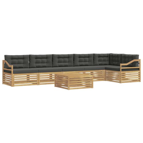 Ensemble de canapés d'extérieur 7 pc blanc et anthracite