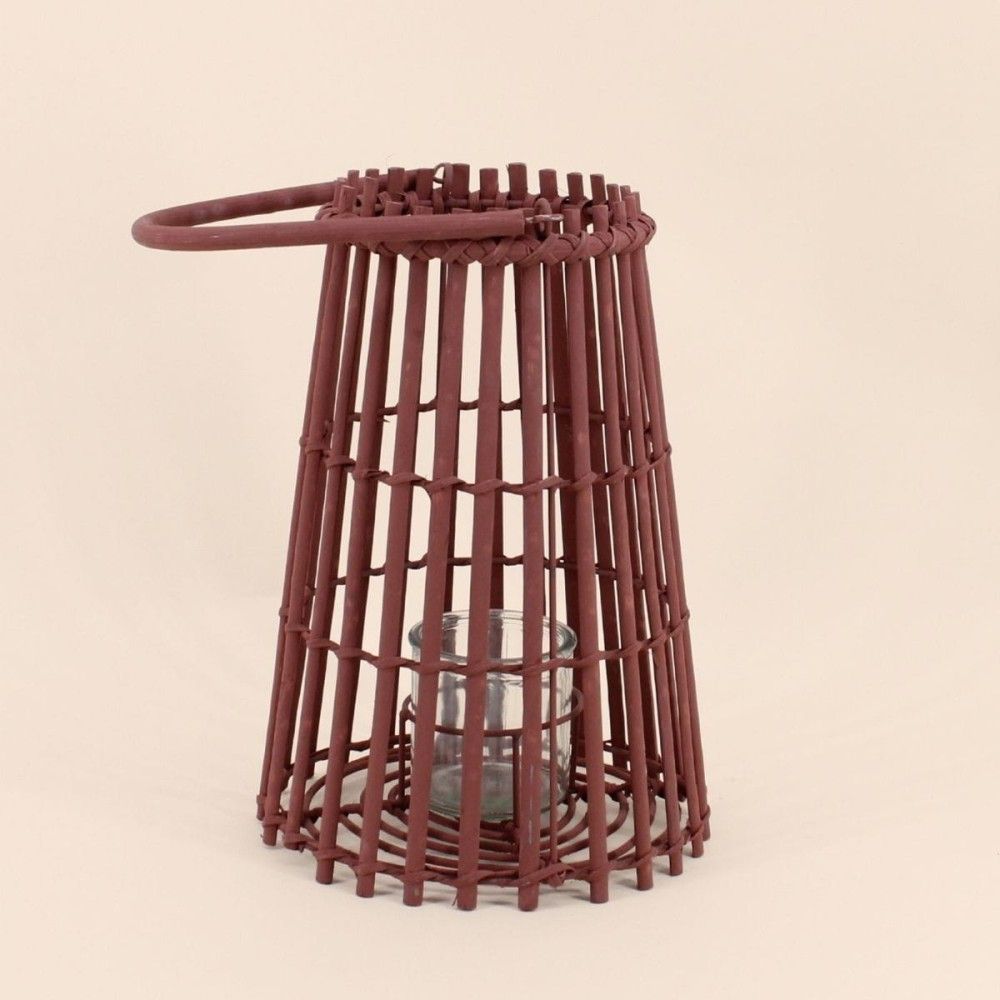 Lanterne en rotin conique 30cm