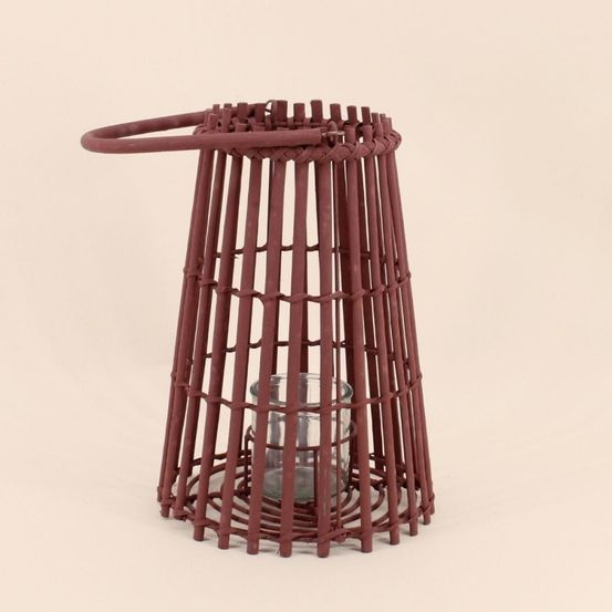 Lanterne en rotin conique 30cm