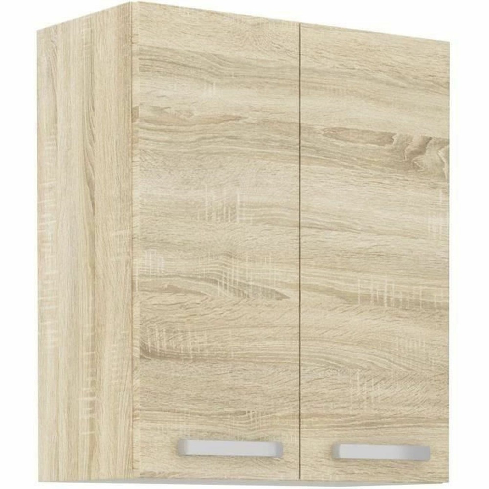 Meuble haut 2 portes battantes - chêne sonoma - 60 cm x 31,6 x 72 cm - lassen