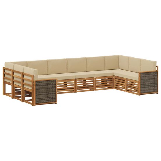Ensemble de canapés d'extérieur 7 pc naturel
