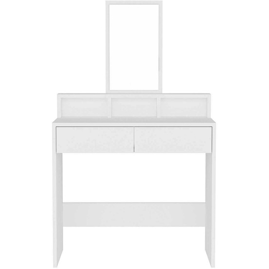 Coiffeuse 2 tiroirs avec miroir luna