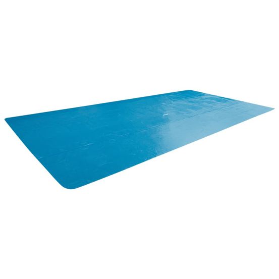 Couverture solaire de piscine bleu 378x186 cm polyéthylène