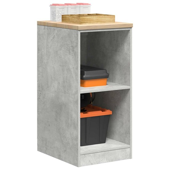 Armoire de rangement de garage gris béton 40x51x85 cm bois pin