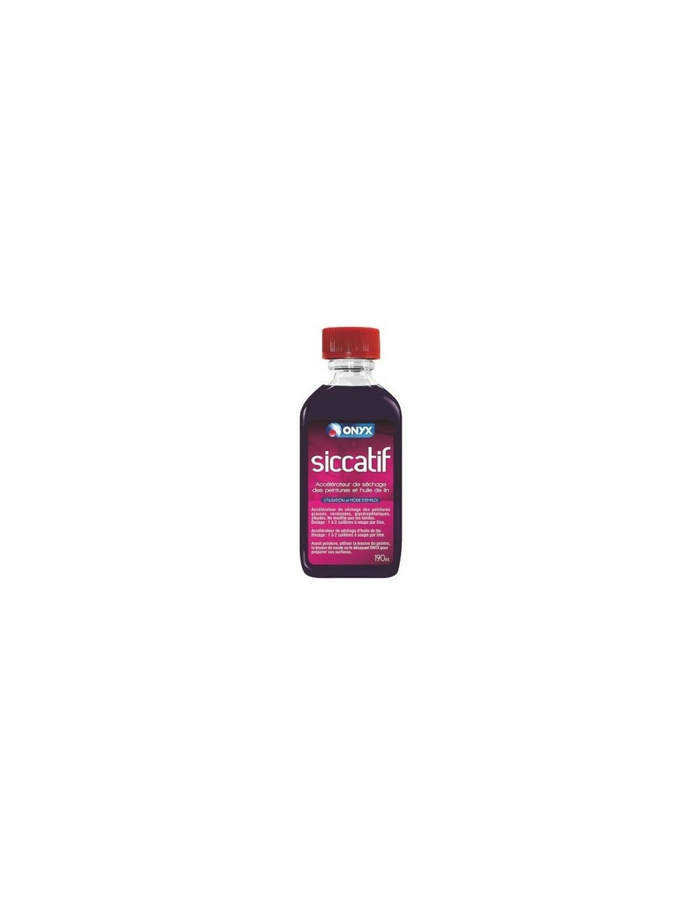 Siccatif sans plomb bouteille 190 ml - onyx