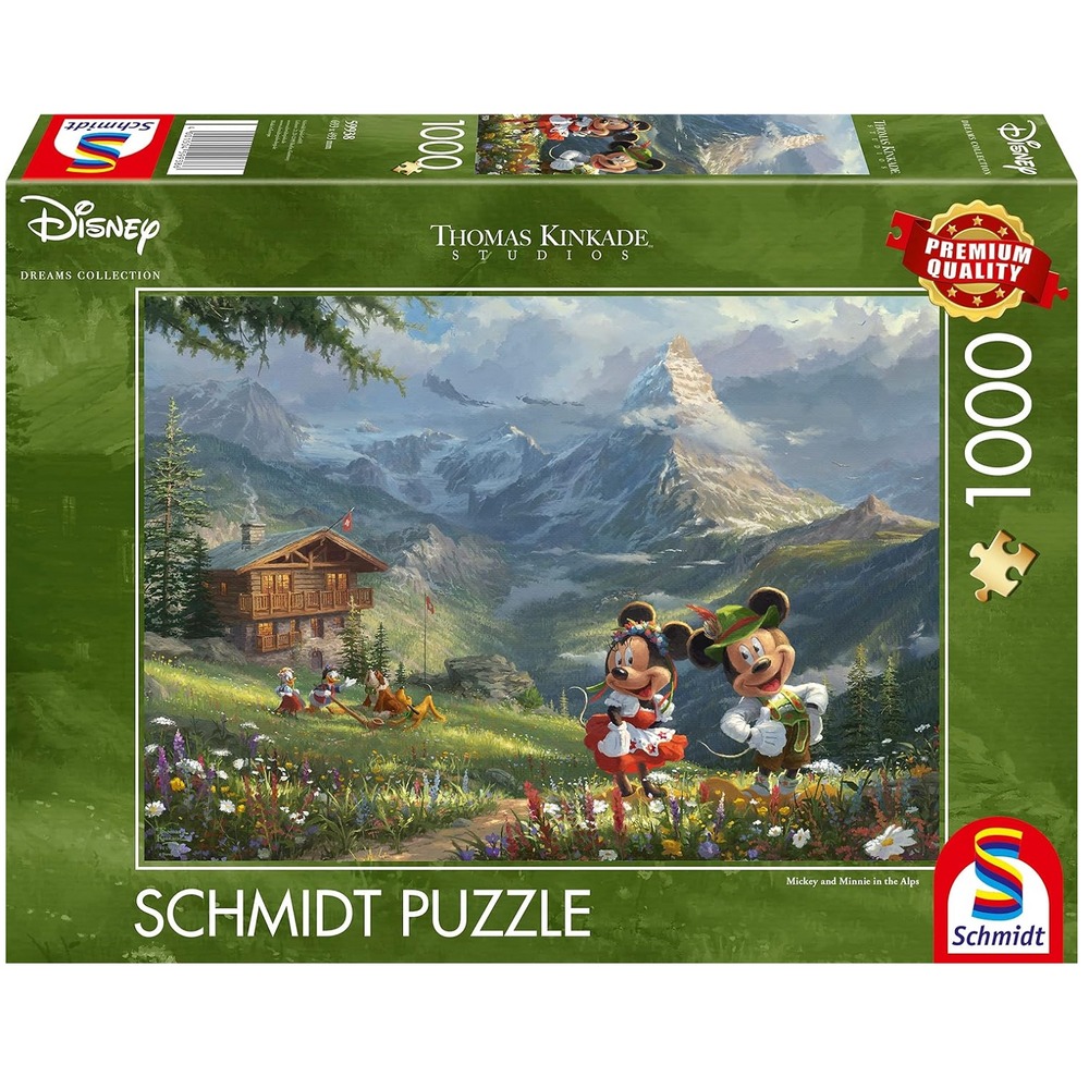 Puzzle mickey et minnie dans les alpes 1000 pcs