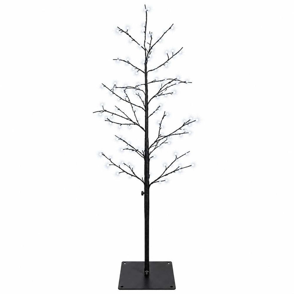 Petit sapin de noël bouleau noir 120 cm acier 279 led