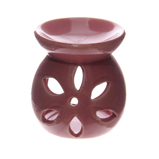Brûle parfum pétale en céramique rose