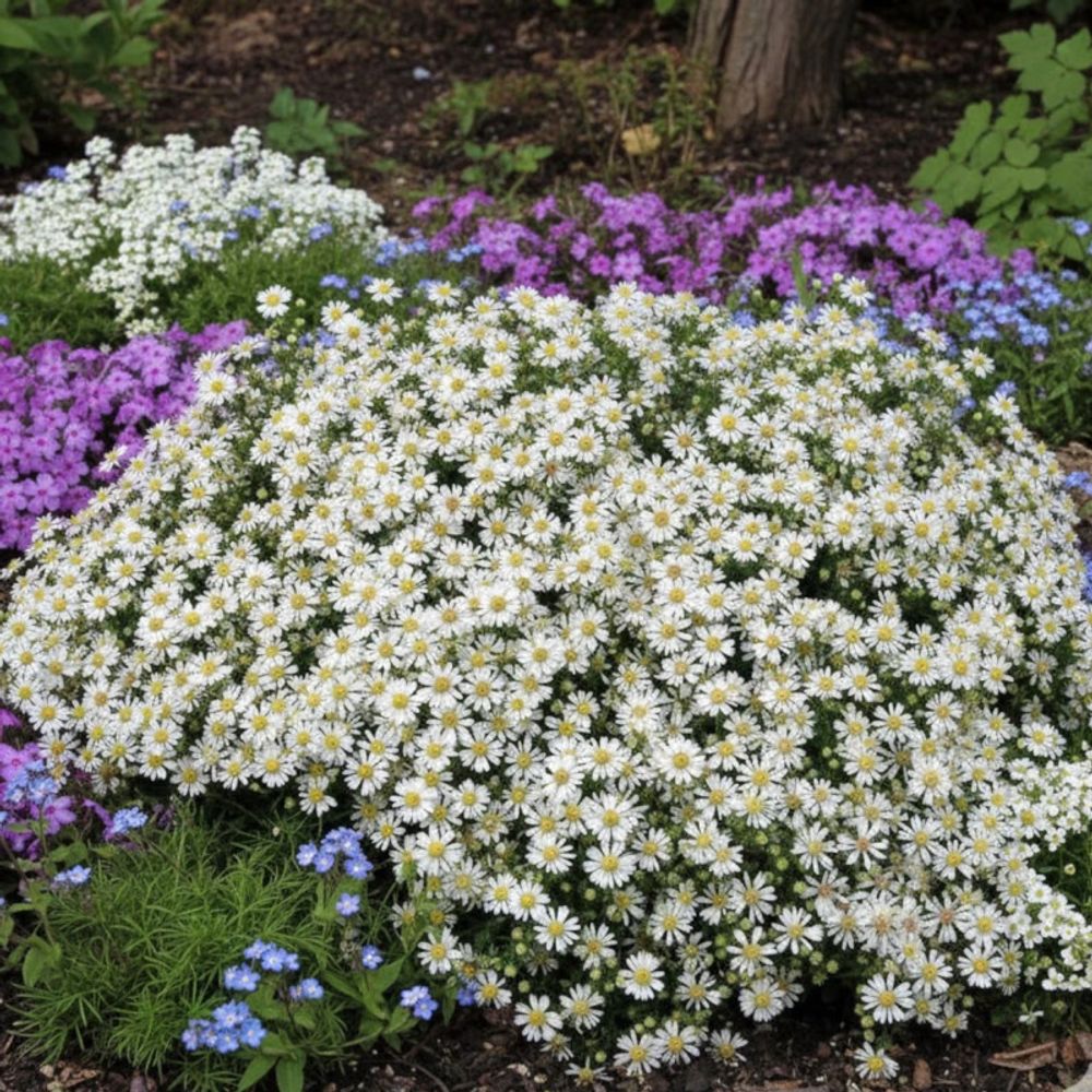 Aster d'automne snowflurry, aster ericoides lot de 9 godets