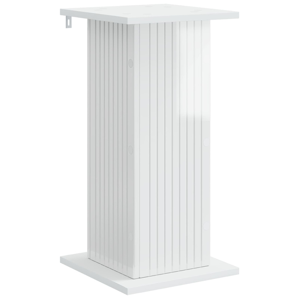 Support de plante blanc brillant 30,5 x 30 x 60,5 cm