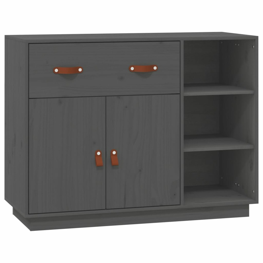 Buffet bahut commode armoire meuble de rangement organisateur cuisine salle de séjour salon 98,5 x 40 x 75 cm bois massif de