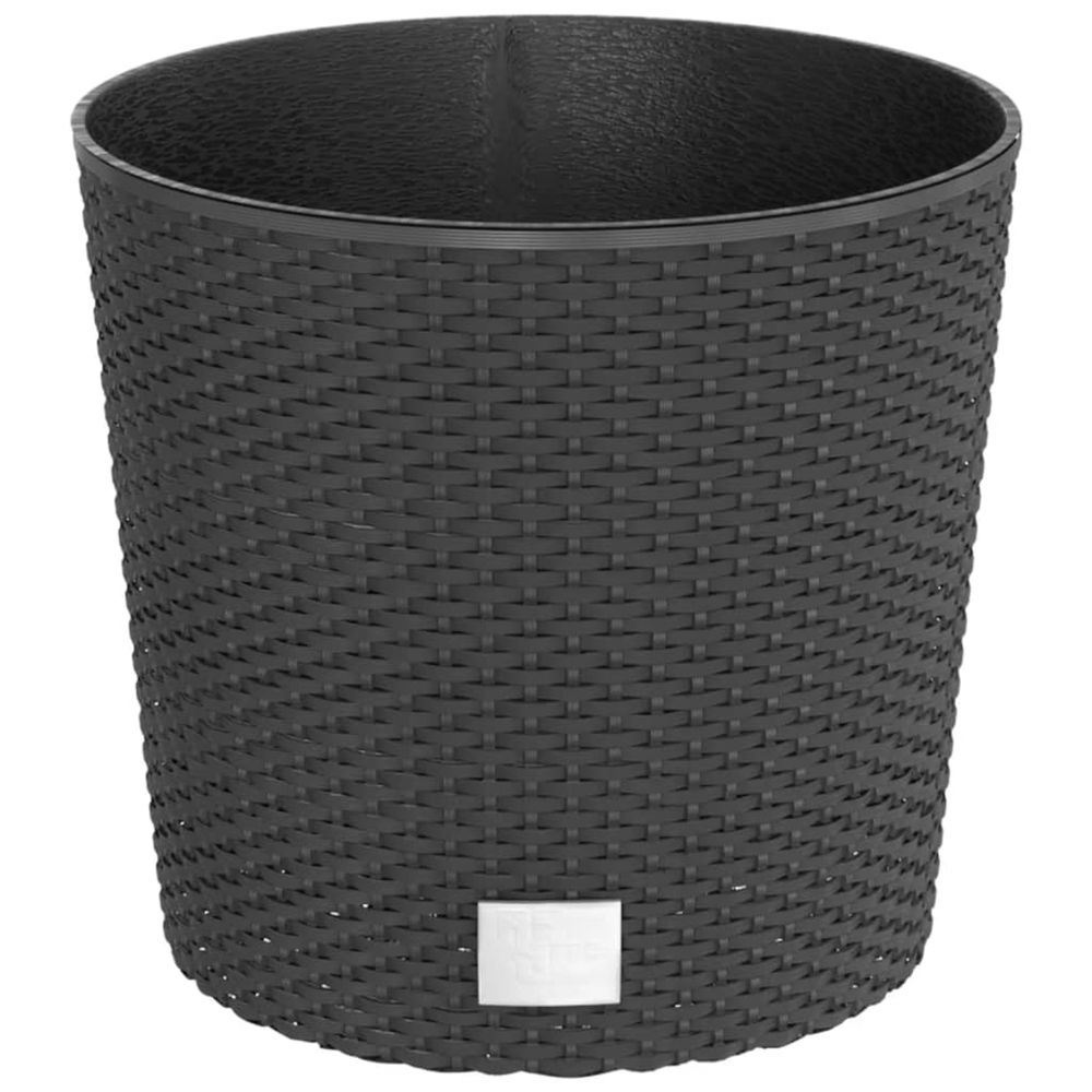 Jardinière d'extérieur et intérieur amovible anthracite 15 /15,3 l rotin pp