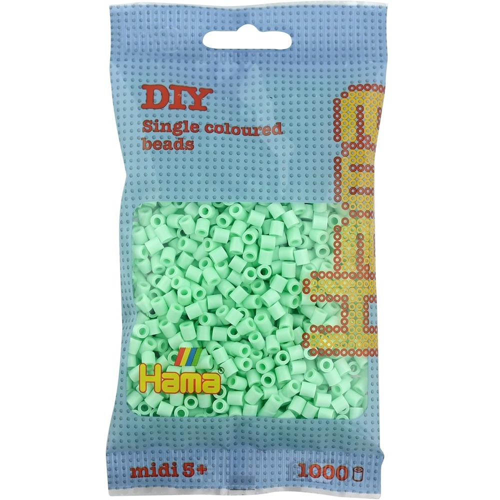 Sachet 1000 perles plastique midi menthe pastel