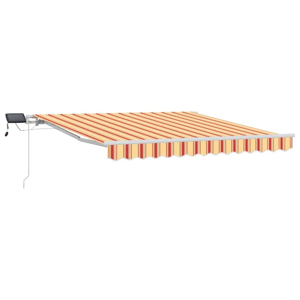 Auvent rétractable jaune et orange 350 x 250 cm