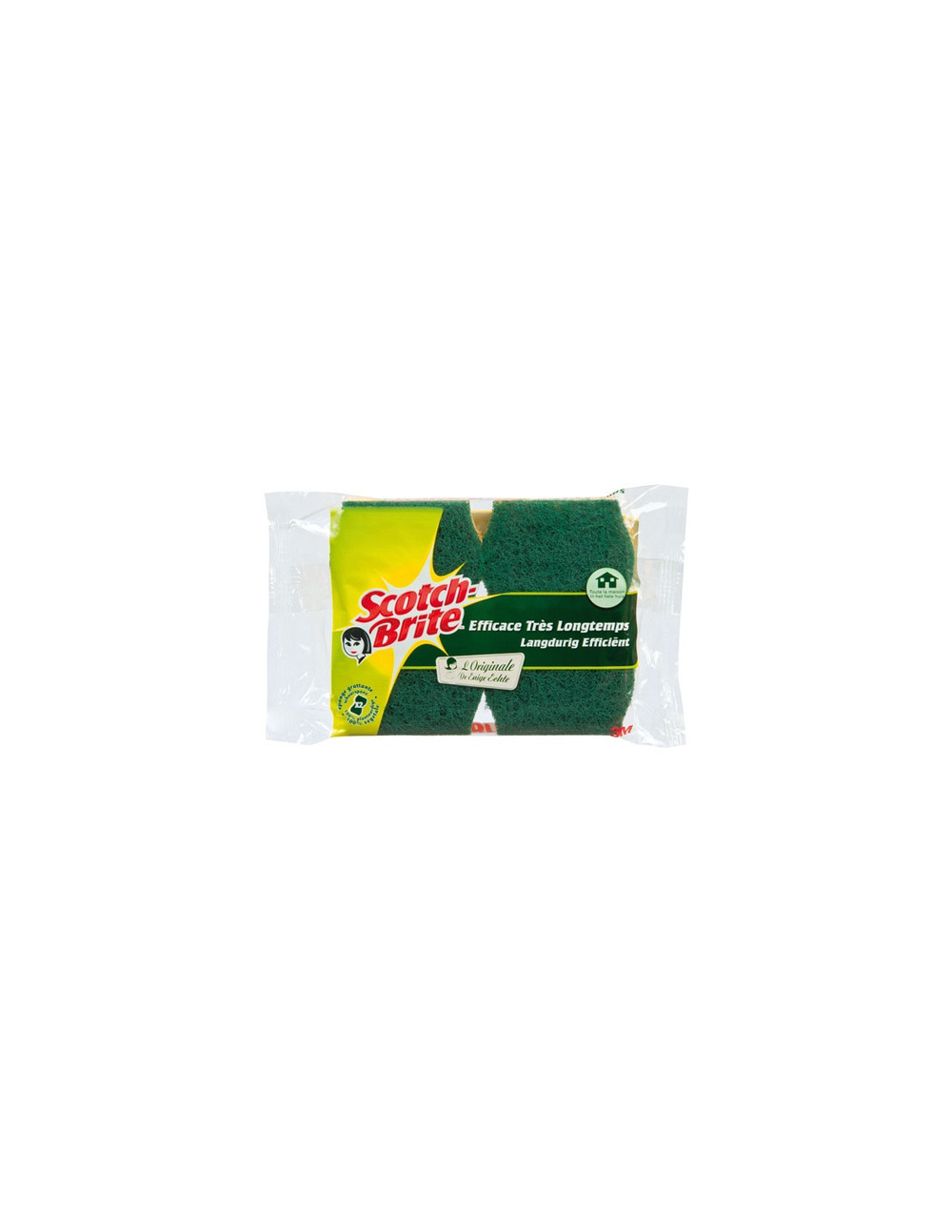 Tampon s/éponge scotch-brite verte x2 - scotch-brite