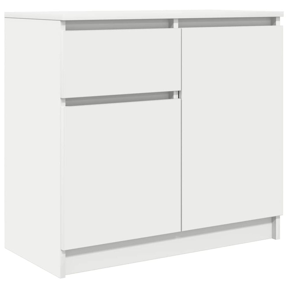 Buffet avec tiroir blanc 71x35x65 cm bois d'ingénierie