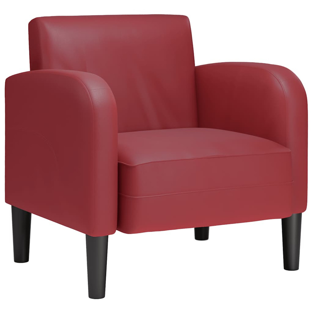 Chaise de canapé et accoudoirs rouge bordeaux 54 cm similicuir