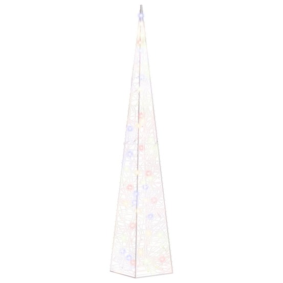 Cône lumineux décoratif à led acrylique multicolore 90 cm
