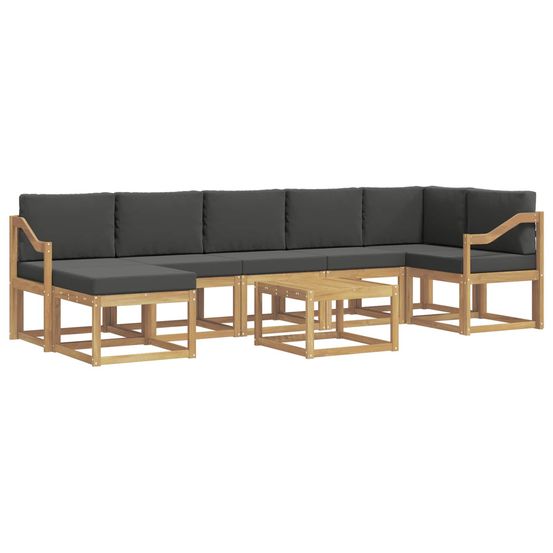 Ensemble de canapés d'extérieur 8 pc blanc et anthracite