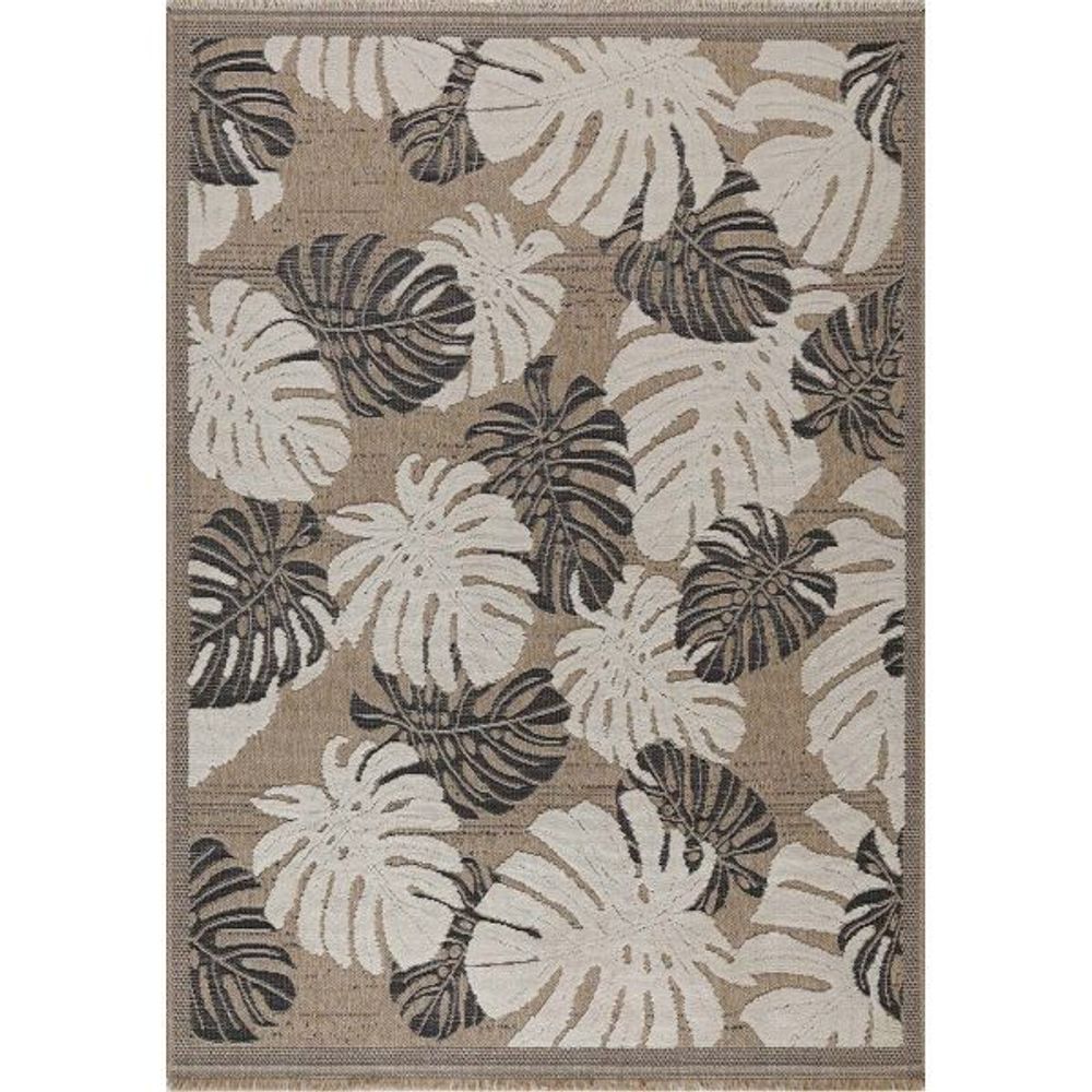 Tapis intérieur extérieur aspect jute noir tijuana 9062 noir 170 x 120 cm