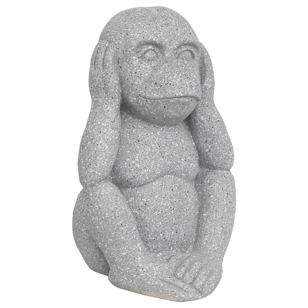 Singe déco extérieur sohel h.42cm résine gris